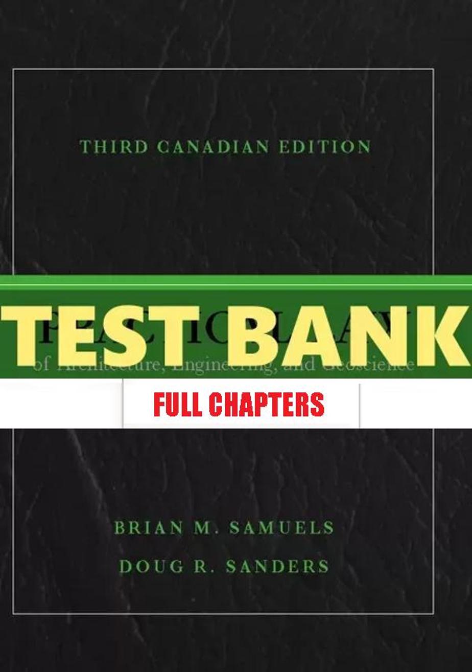 Test Bank for Practical Law of Architecture Engineering and Geoscience 3rd Edition Samuels