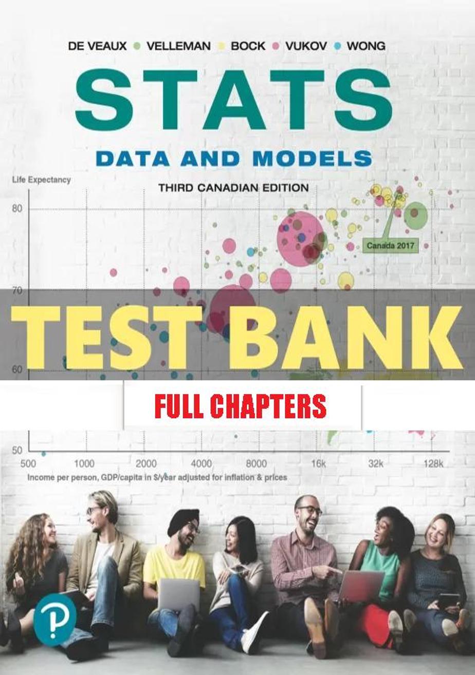 Test Bank for Stats Data and Models 3rd Edition Veaux