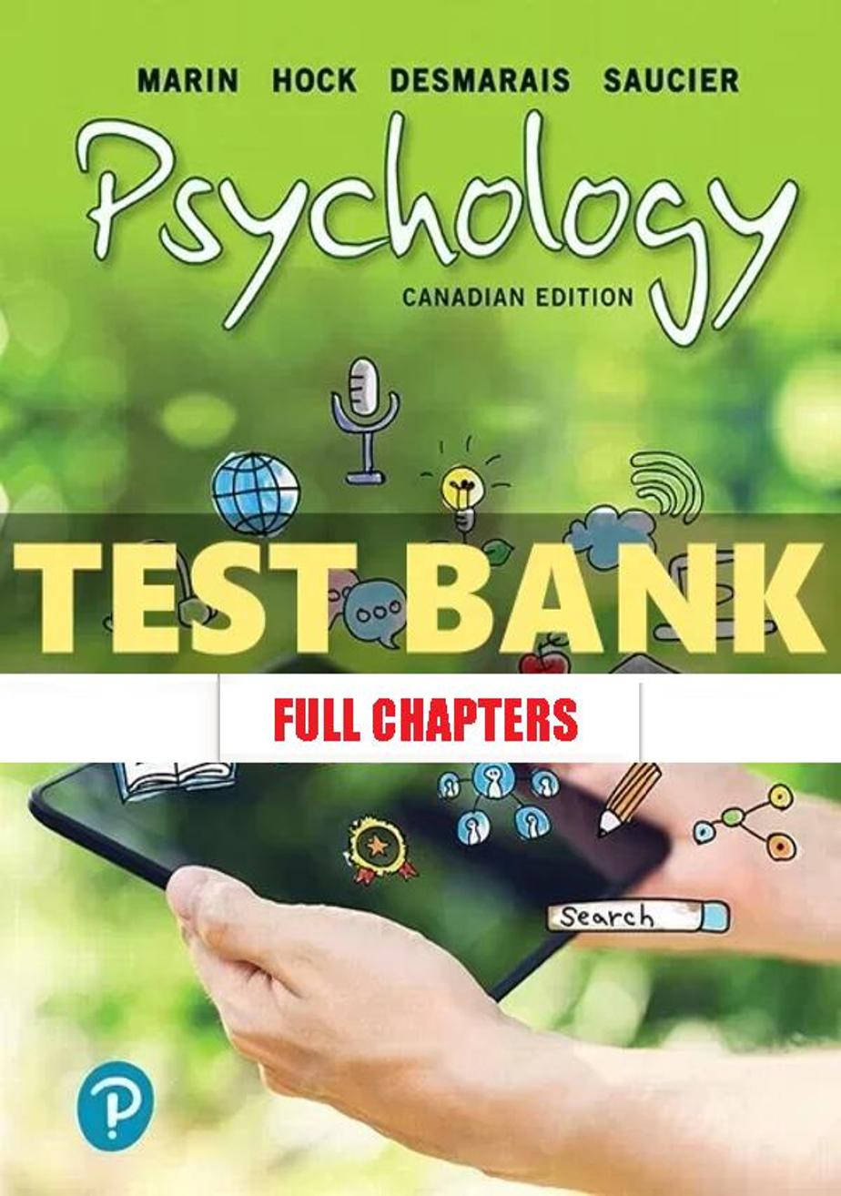 Test Bank for Psychology 1st Edition Marin