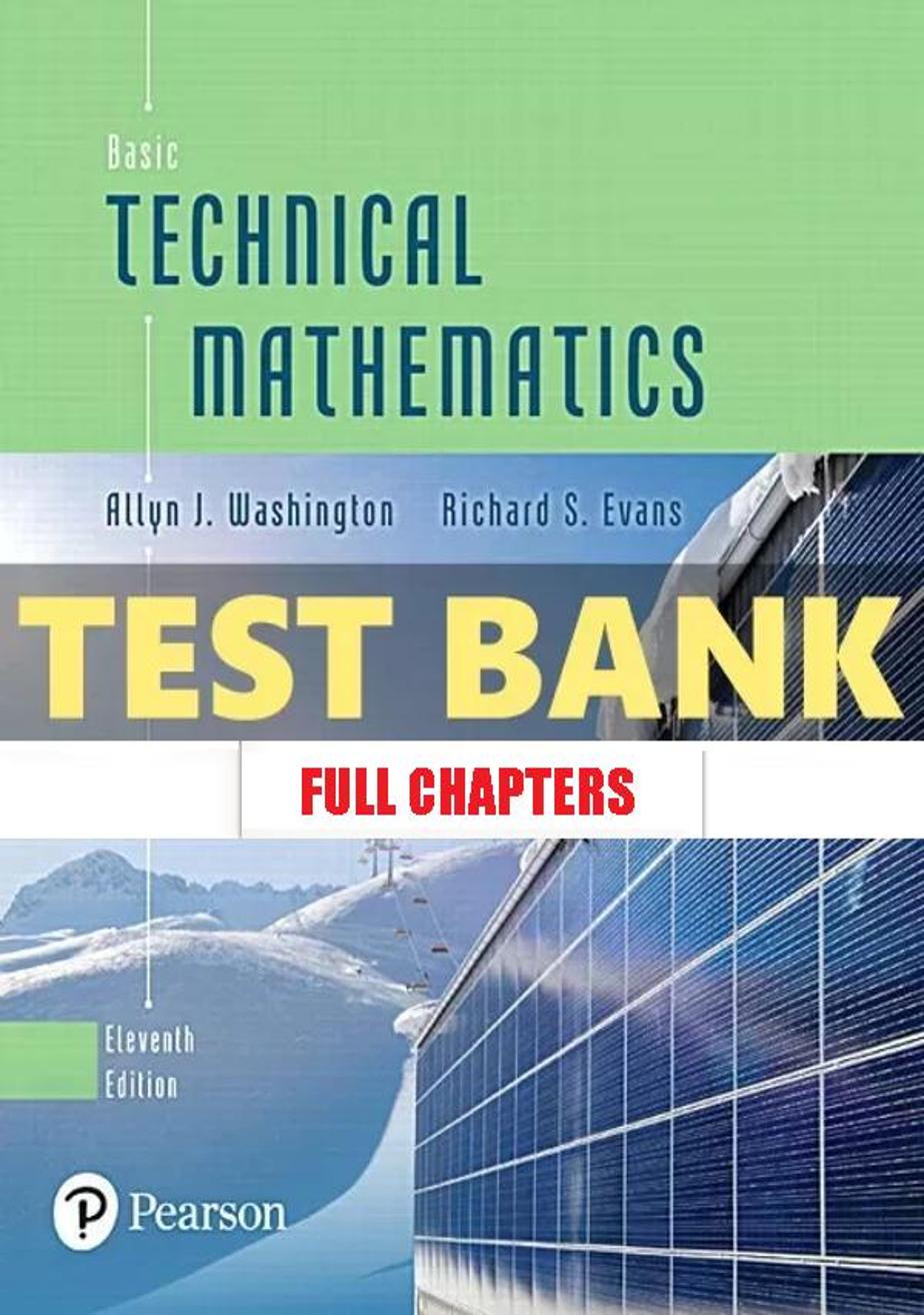 Test Bank for Basic Technical Mathematics 11th Edition Washington