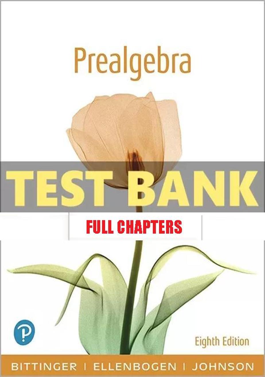 Test Bank for Prealgebra 8th Edition Bittinger