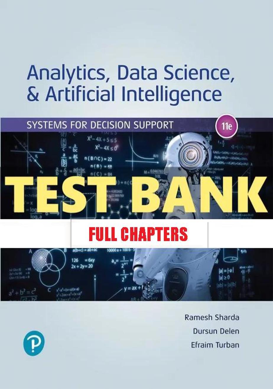 Test Bank for Analytics Data Science and Artificial Intelligence 11th Edition Sharda