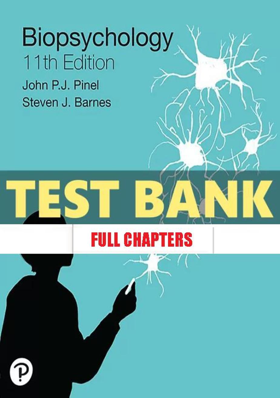 Test Bank for Biopsychology 11th Edition Pinel