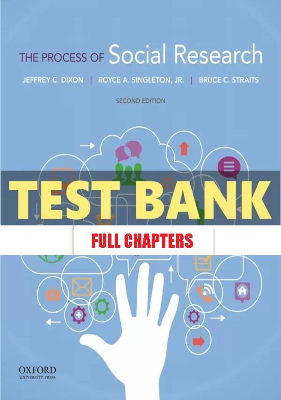 Test Bank for Process of Social Research 2nd Edition Dixon