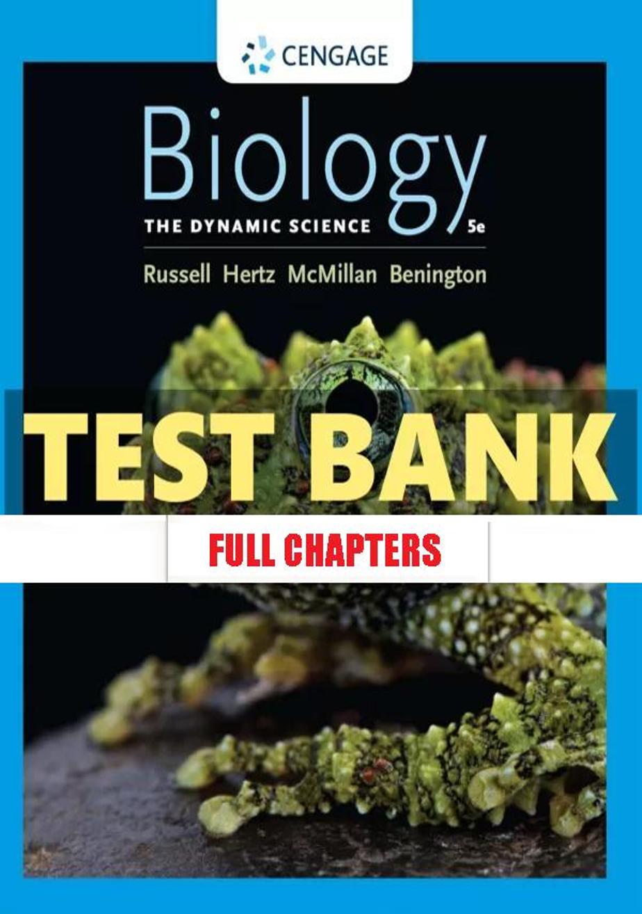 Test Bank for Biology The Dynamic Science 5th Edition Russell