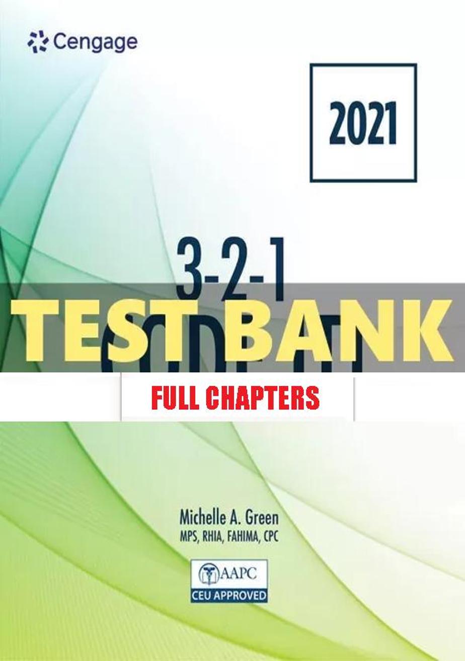 Test Bank for 3 2 1 Code It 2021 9th Edition Green