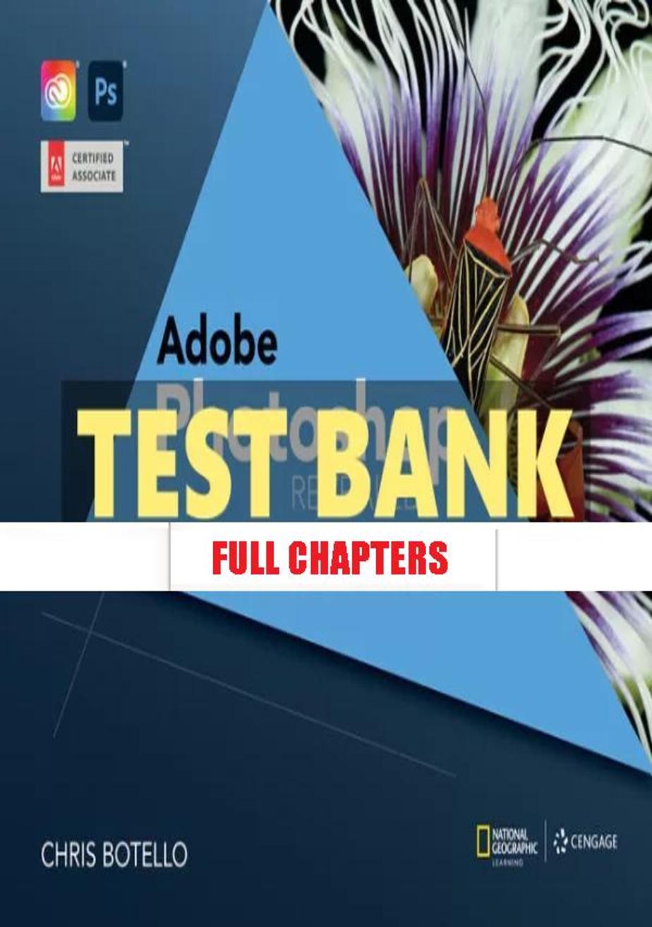 Test Bank for Adobe Photoshop Creative Cloud Revealed 2nd Edition Botello