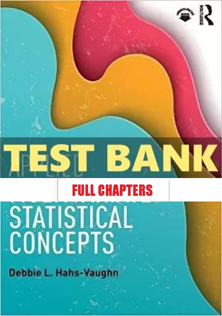 Test Bank for Applied Multivariate Statistical Concepts 1st Edition Hahs Vaughn