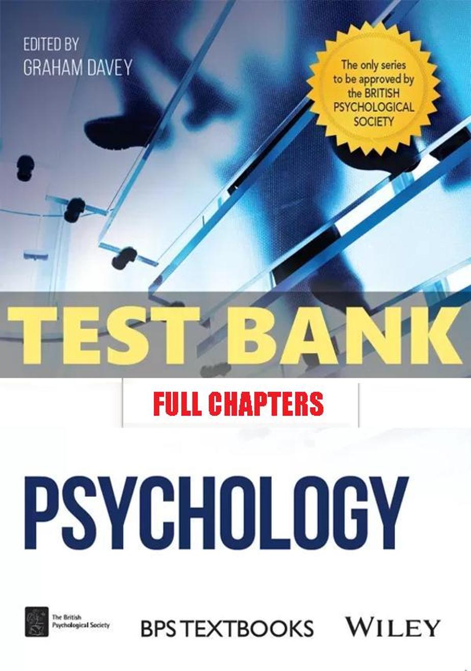 Test Bank for Psychology 1st Edition Davey