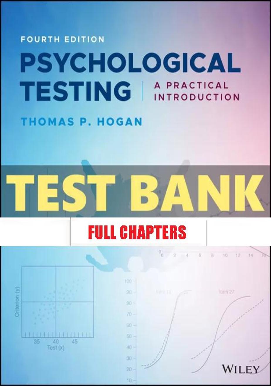 Test Bank for Psychological Testing Practical Introduction 4th Edition Hogan