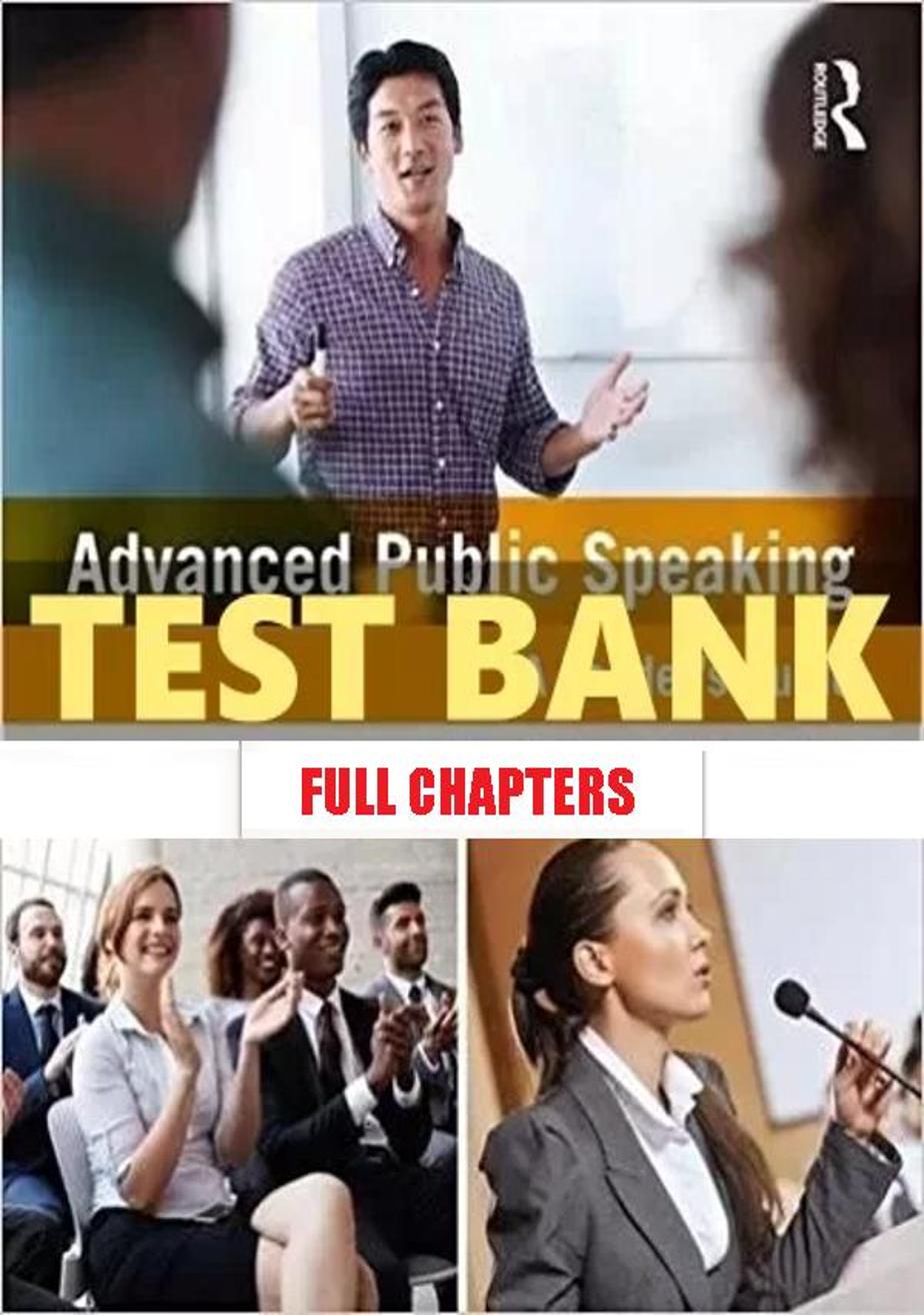 Test Bank for Advanced Public Speaking Leader s Guide 2nd Edition Hostetler