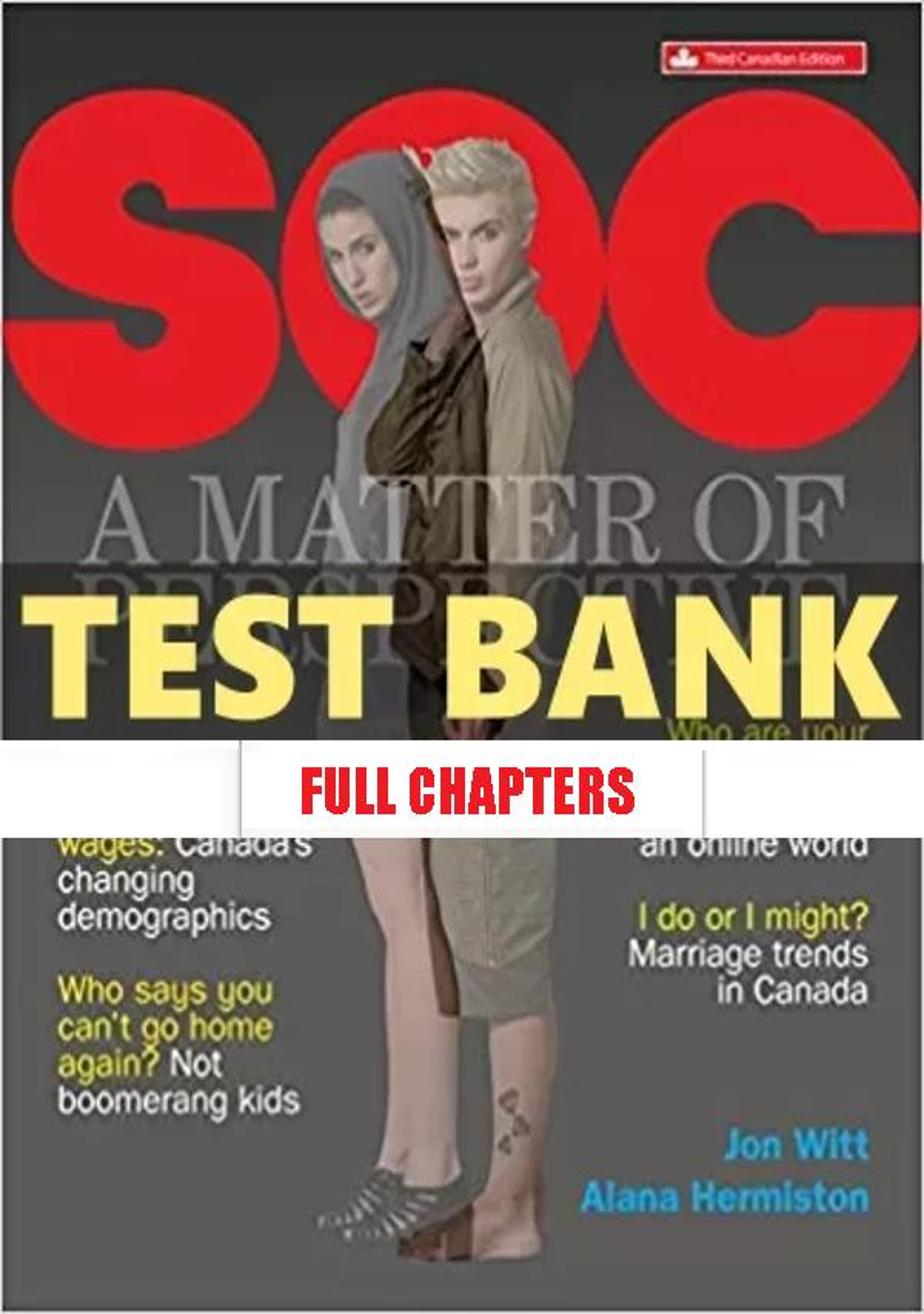 Test Bank for SOC 3rd Edition Witt