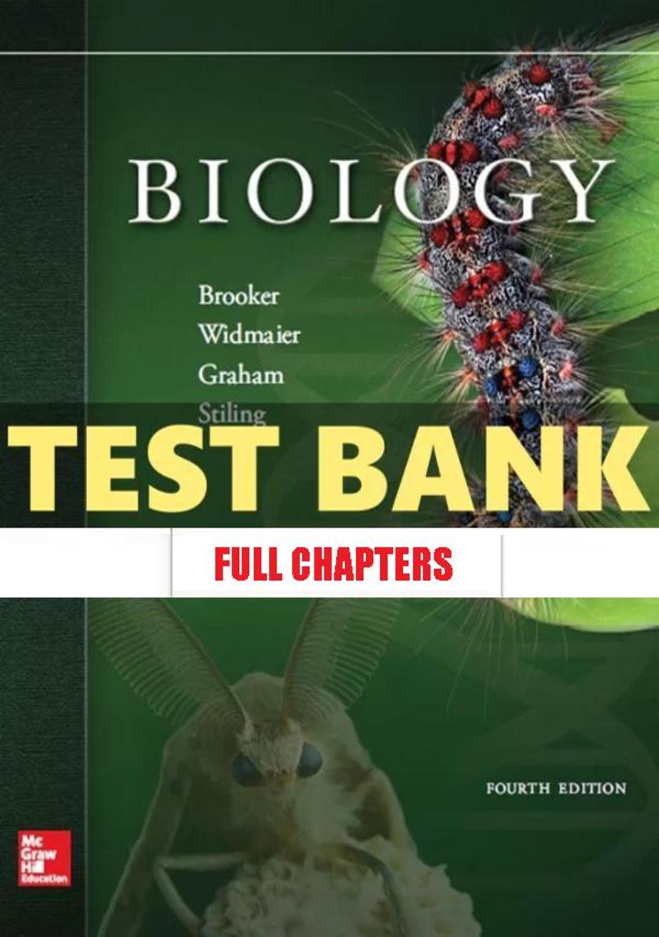 Test Bank for Biology 4th Edition Brooker