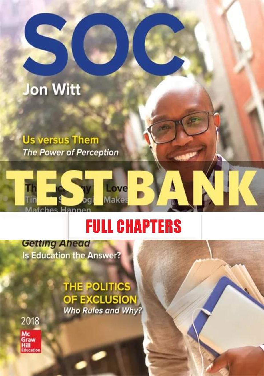 Test Bank for SOC 2018 5th Edition Witt