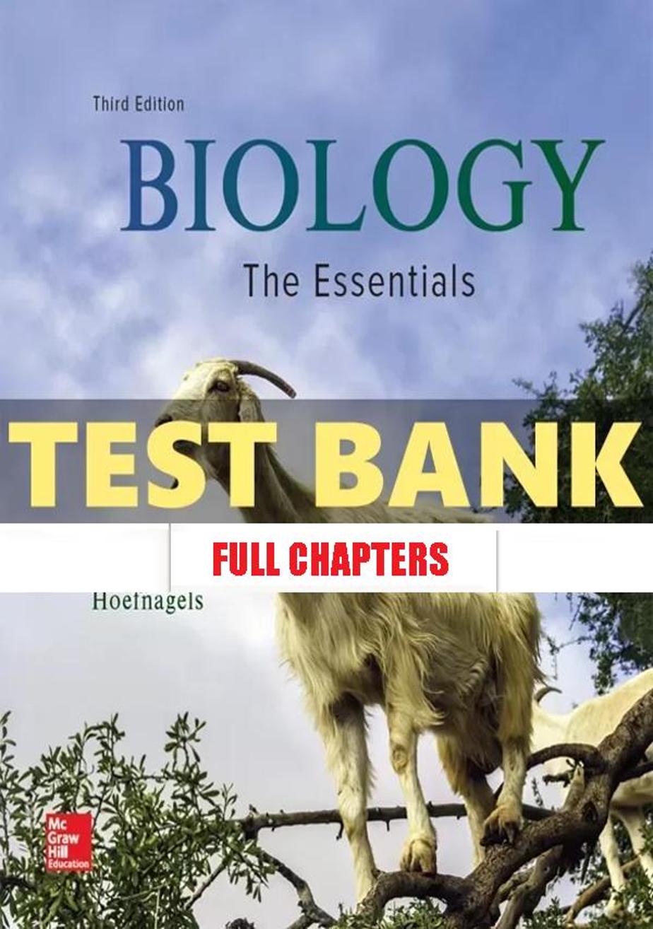 Test Bank for Biology The Essentials 3rd Edition Hoefnagels