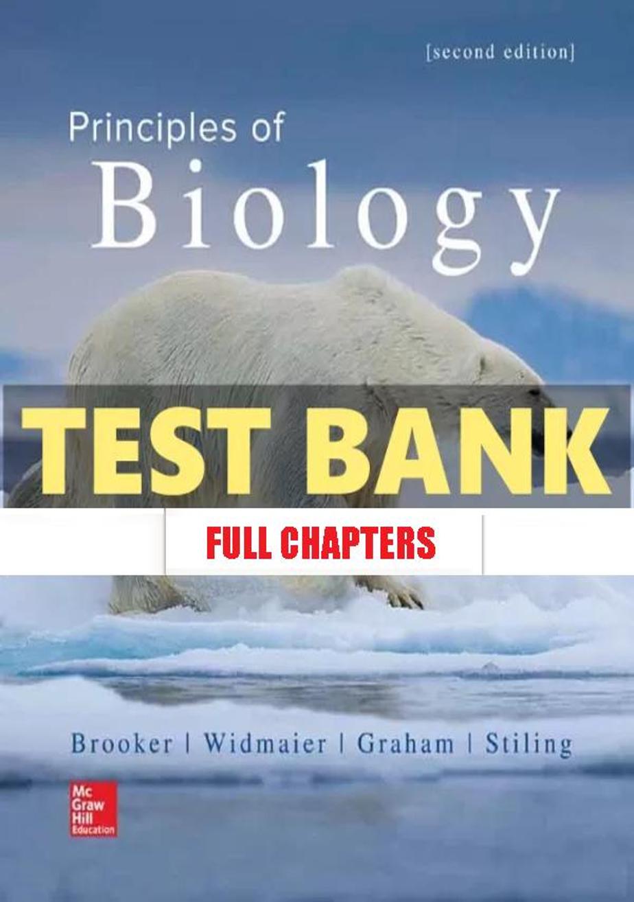 Test Bank for Principles of Biology 2nd Edition Brooker