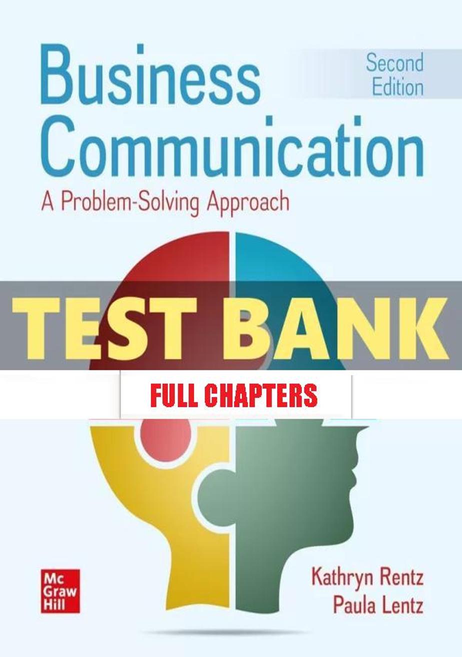 Test Bank for Business Communication 2nd Edition Rentz