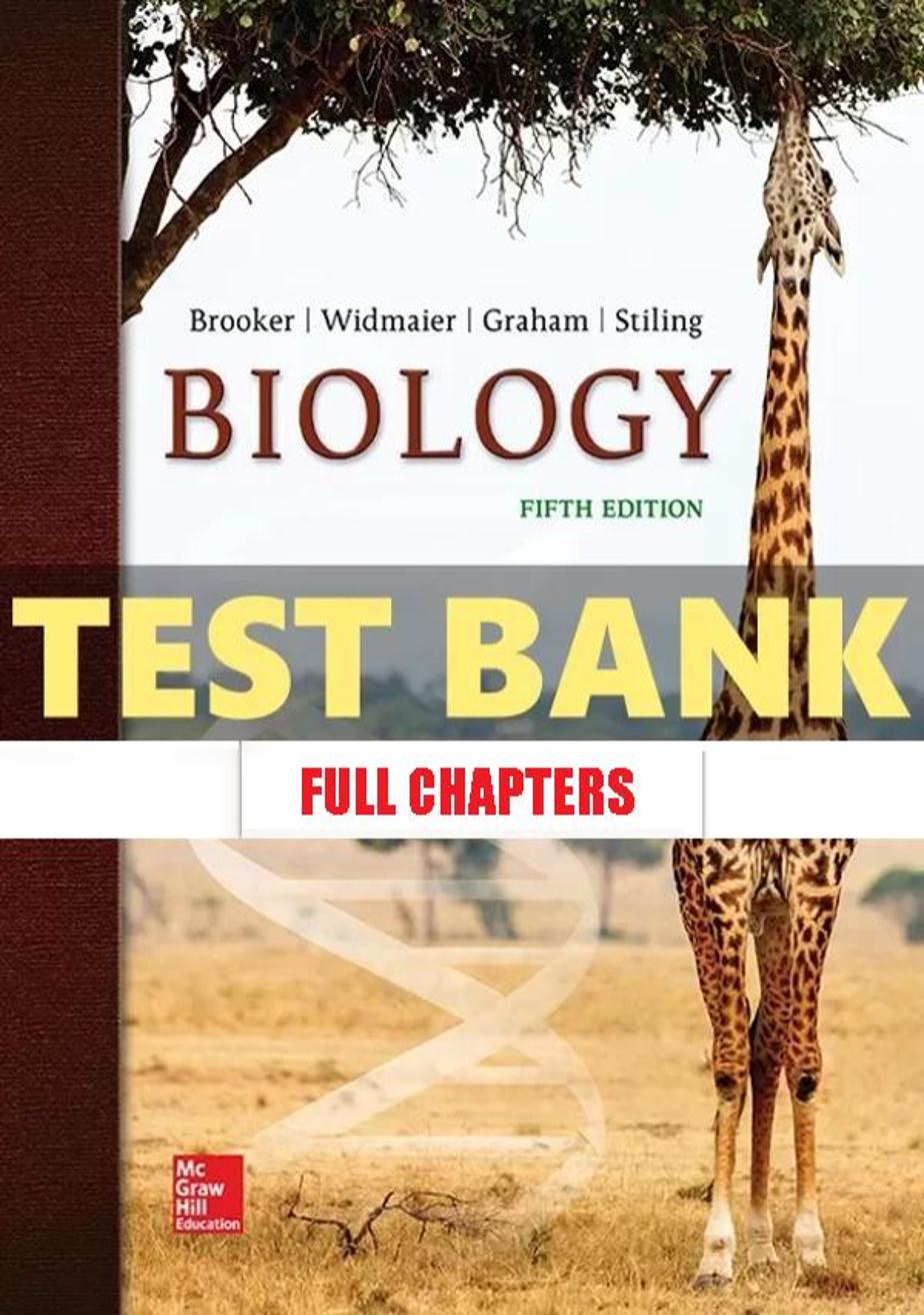 Test Bank for Biology 5th Edition Brooker