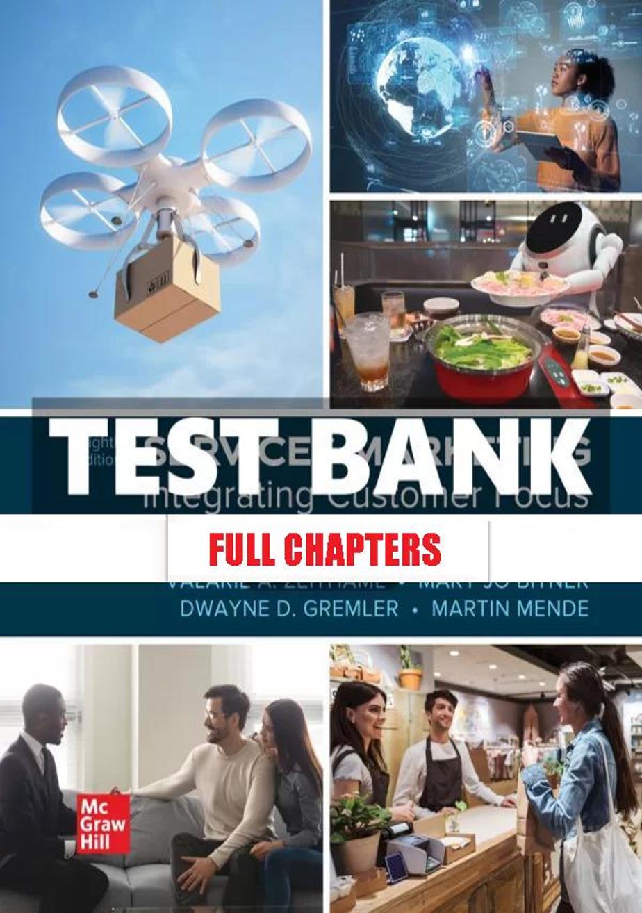 Test Bank for Services Marketing 8th Edition Zeithaml