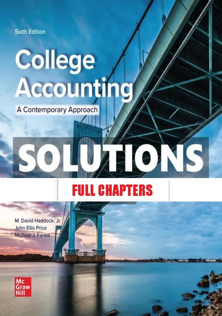 Solutions Manual for College Accounting 6th Edition Haddock