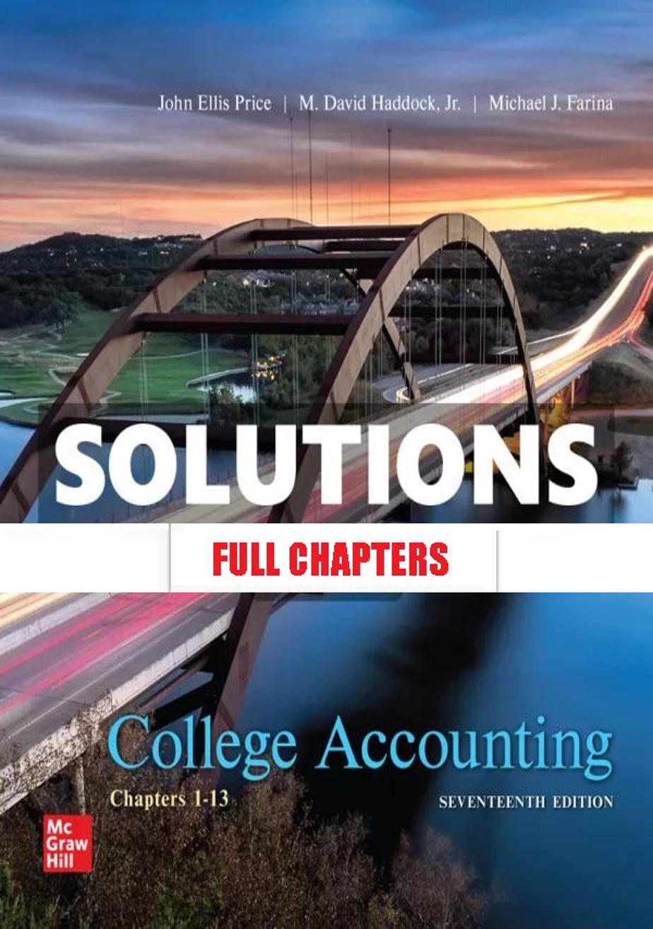 Solutions Manual for College Accounting 17th Edition Price