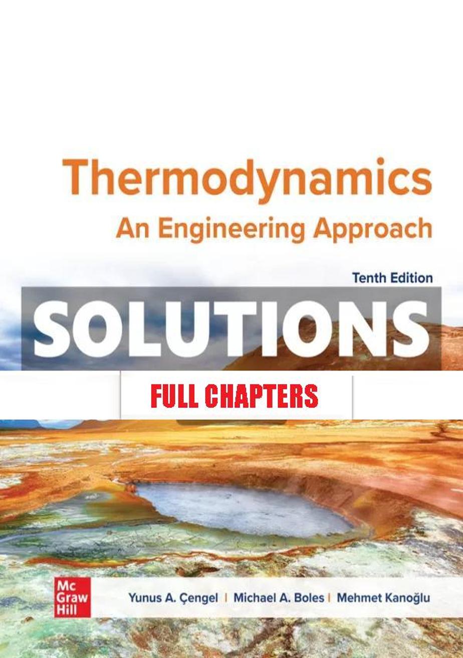 Solutions Manual for Thermodynamics Engineering Approach 10th Edition Cengel