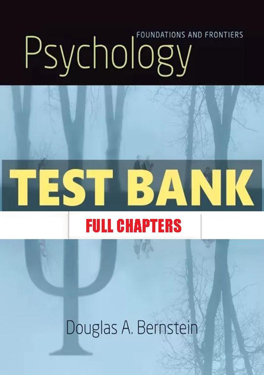 Test Bank for Psychology 10th Edition Bernstein