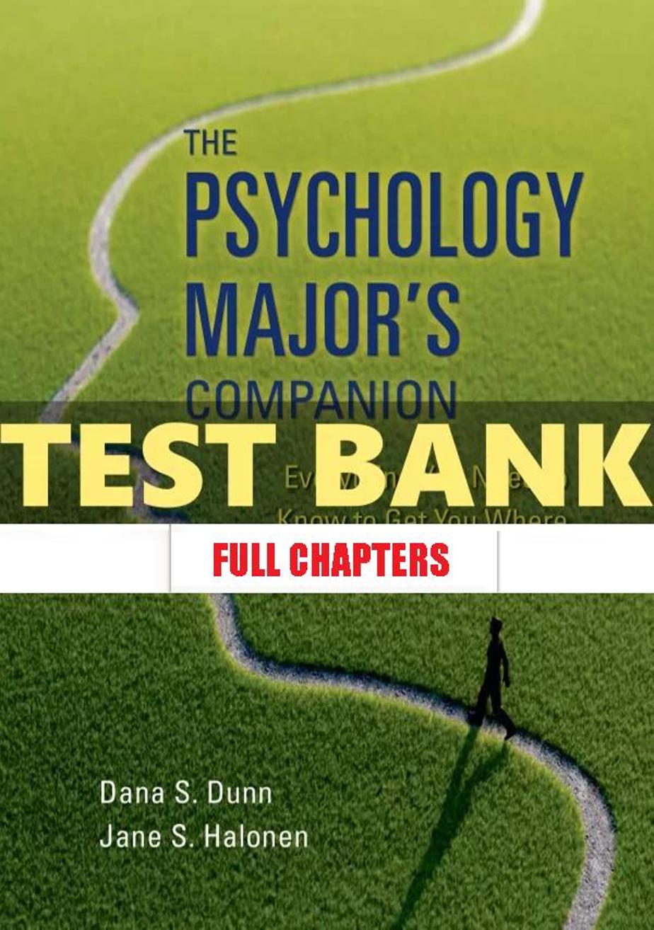 Test Bank for Psychology Majors Companion 1st Edition Dunn