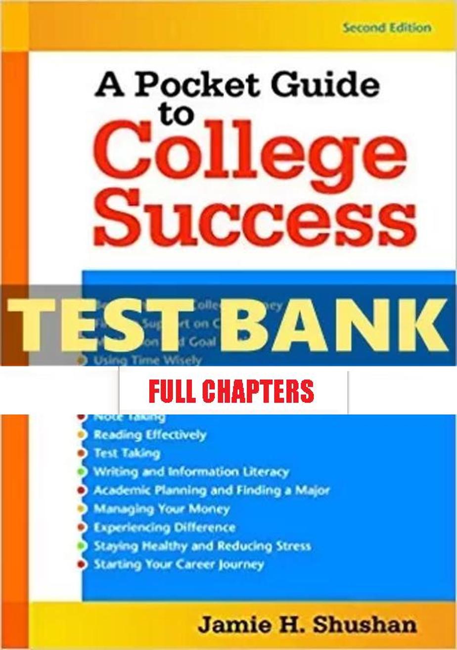 Test Bank for Pocket Guide to College Success 2nd Edition Shushan