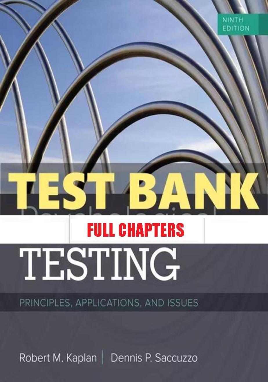 Test Bank for Psychological Testing 9th Edition Kaplan