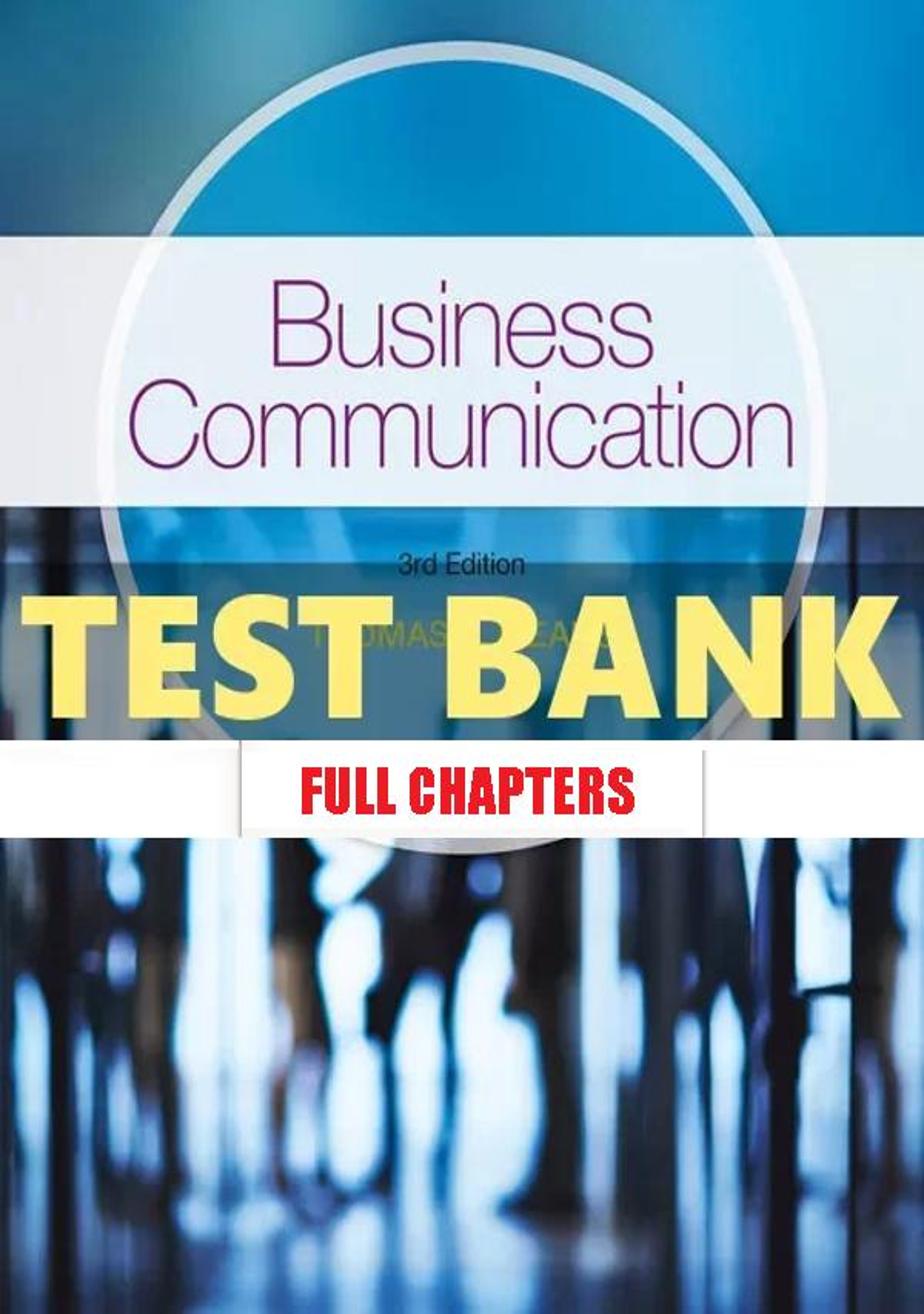 Test Bank for Business Communication 3rd Edition Means