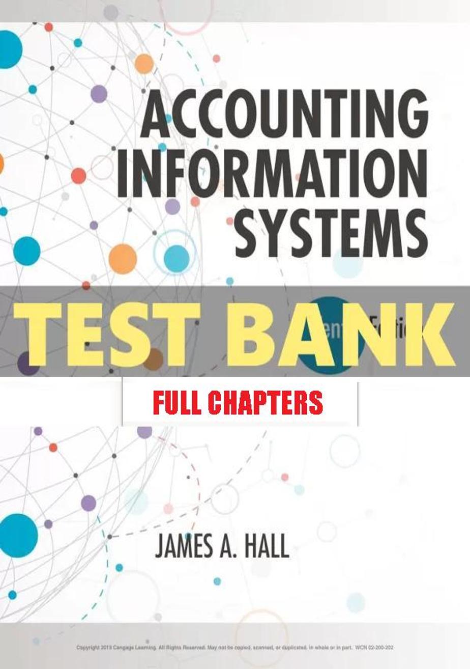 Test Bank for Accounting Information Systems 10th Edition Hall